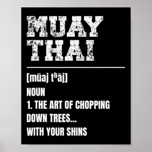 Poster Muay Thai Définition Martial Arts Thai Boxe Mart