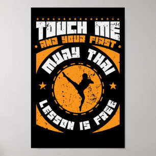 Poster Muay Thai : "Essaie de me toucher"