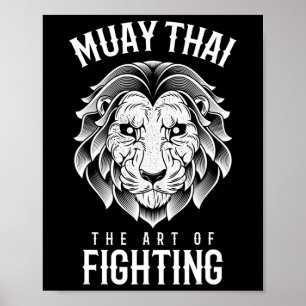 Poster Muay Thai Lion Boxe Thaïlandaise Et Mma
