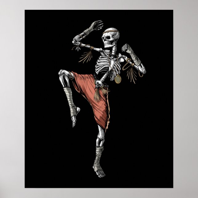 Poster Muay Thai Skeleton (Devant)