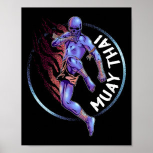 Poster Muay Thai Skeleton