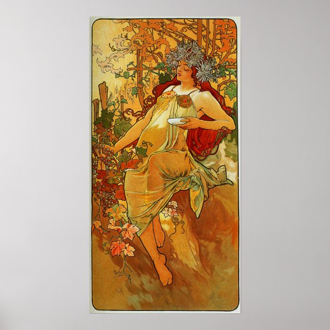 Poster Mucha - Automne 1896 (Devant)