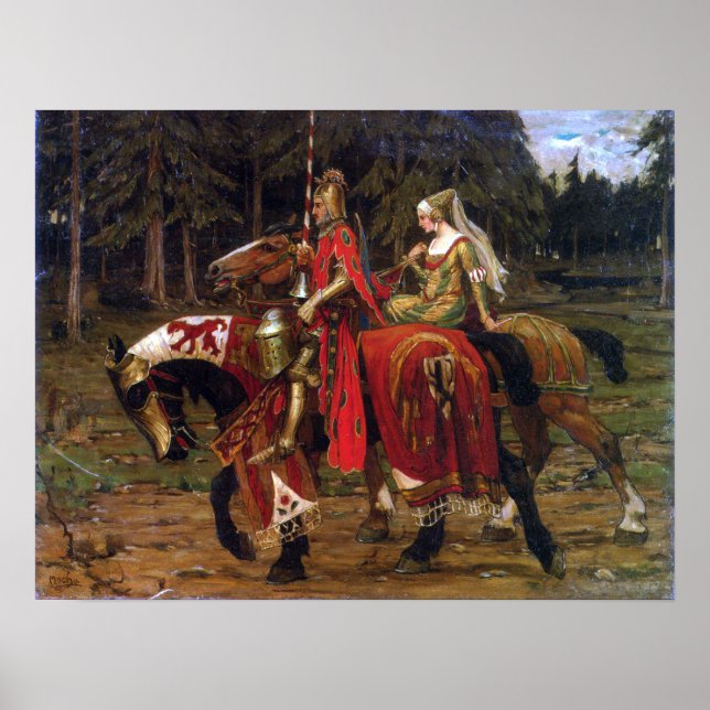 Poster Mucha - Chivalence héraldique (Devant)