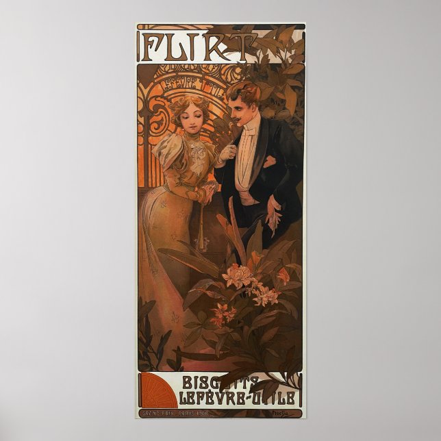 Poster Mucha - Flirt (Devant)