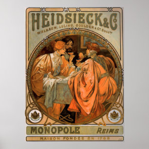 Poster Mucha - Heidsieck And Co 1901