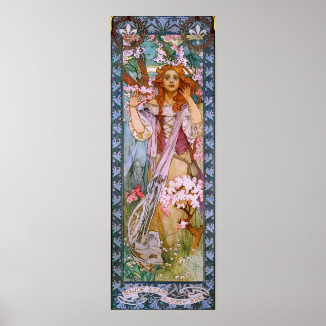 Poster Mucha - Maud Adams Comme Jeanne D'Arc 1909 (Devant)