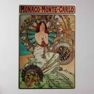 Poster Mucha - Monaco Monte Carlo