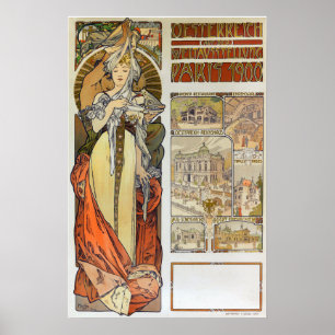 Poster Mucha - Pavillon autrichien Paris 1900