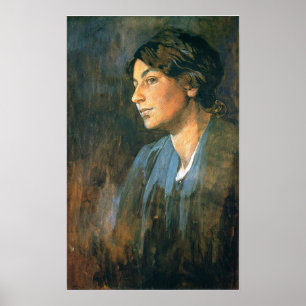 Poster Mucha - Portrait de Marushka, femme de l'artiste 1
