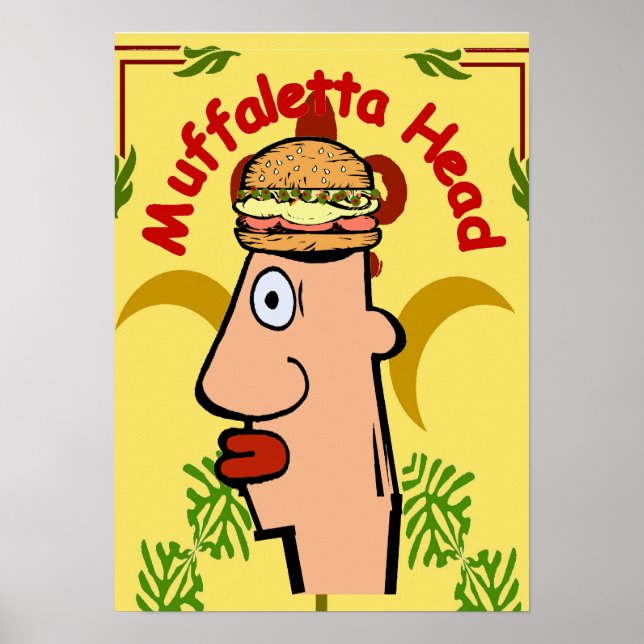 Poster Muffaletta Chef Nouvelle Orléans Sandwich Nola (Devant)