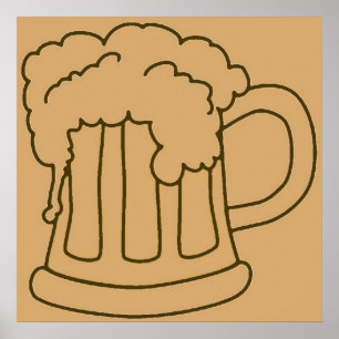 Poster Mug de bière/Oktoberfest