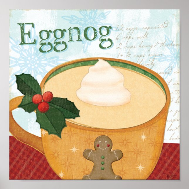 Poster Mug de Noël avec Eggnog (Devant)