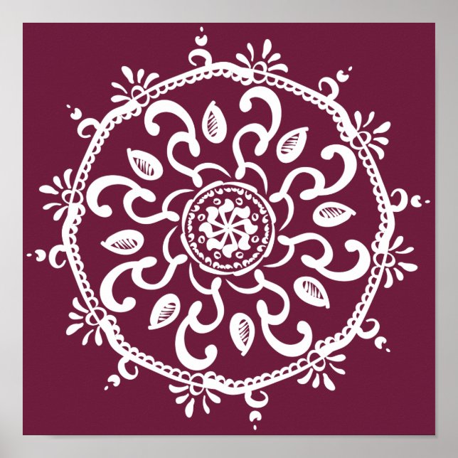 Poster Mulberry Mandala (Devant)