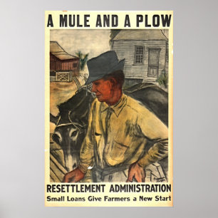 Poster Mule et charrue 1935