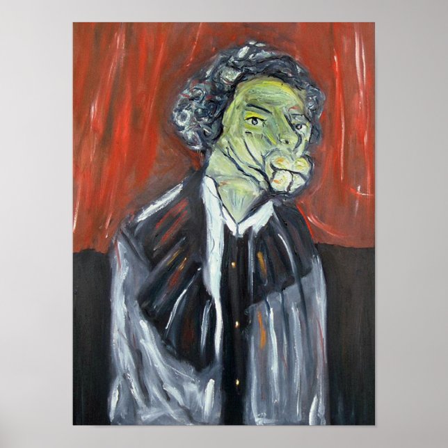 Poster Mule Face à une femme par Donald Lee (Devant)