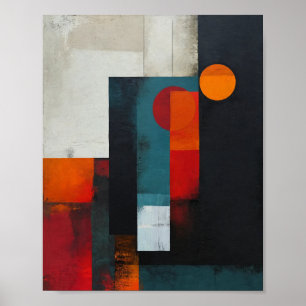 Poster Multicolor sophistiqué Abstrait