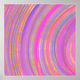 Poster Multicolore et or