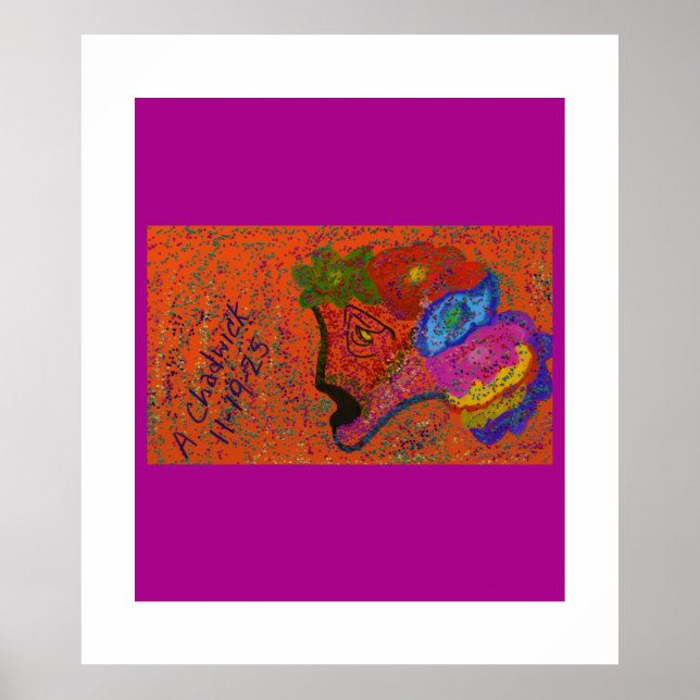 Poster Multicolored Fish Pattern  (Devant)