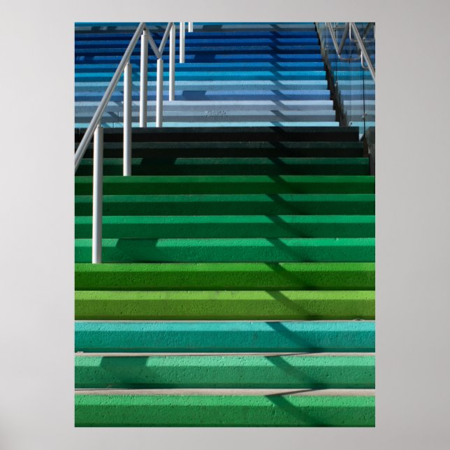 Poster Multicolored stairs (Devant)