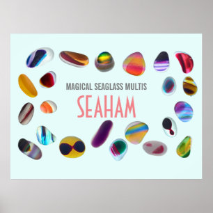 Poster Multis en verre marin Seaham