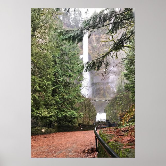 Poster Multnomah Falls (Devant)