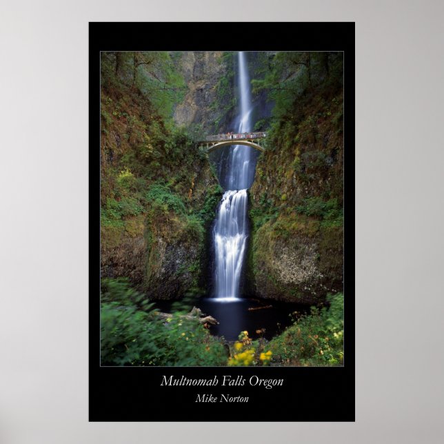 Poster Multnomah Falls Oregon (Devant)