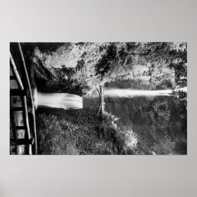 Poster Multnomah Falls PhotographieColumbia River, OU (Devant)
