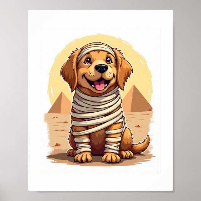 Poster Mummy Golden Retriever (Devant)