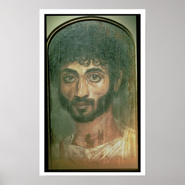 Poster Mummy Portrait d'un homme, de Fayum, Romano-Egypti (Devant)