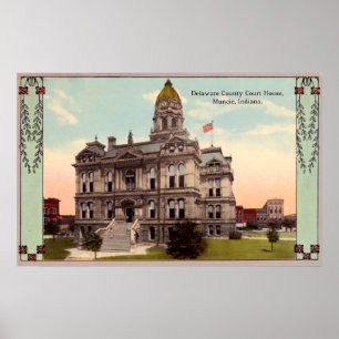 Poster Muncie, Indiana Courthouse