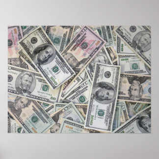 Poster Mur à mur de monnaie
