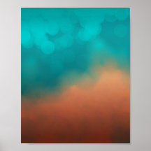 Mur Abstrait bleu Turquoise couleur turquoise