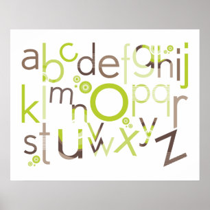 Poster MUR ART :: TYPOGRAPHIE - alphabet tendance 1