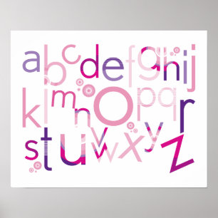 Poster MUR ART :: TYPOGRAPHIE - alphabet tendance 2