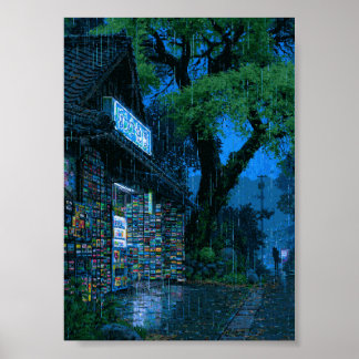 Poster Mur Cyberpunk Rétro Pixel Art
