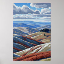 Mur d'art. Collines paisibles.