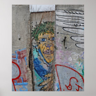 Poster Mur de Berlin art graffiti