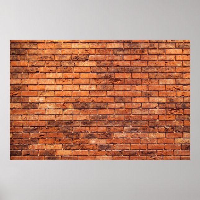 Poster Mur de brique structure rouge maçonnerie (Devant)