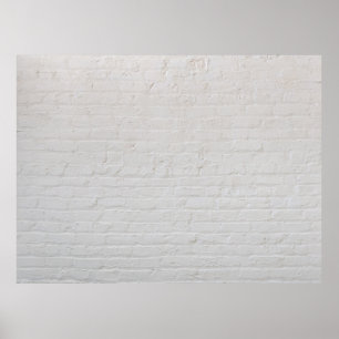 Poster Mur de briques blanches