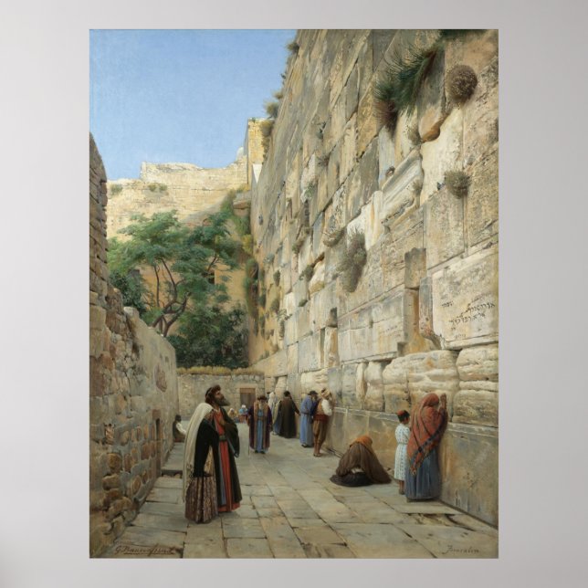 Poster Mur de lambris par Gustav Bauernfeind Canvas Impri (Devant)