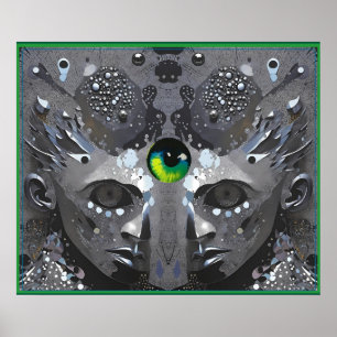 Poster Mur de pierre astral - Art de Ken Gage