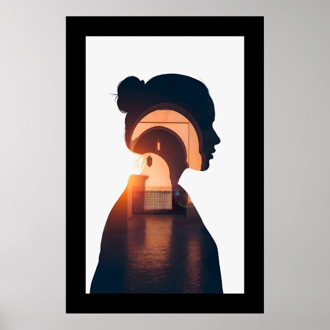 Poster Mur de porte marocain Abstrait (Devant)