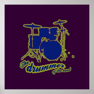 Poster mur du batteur