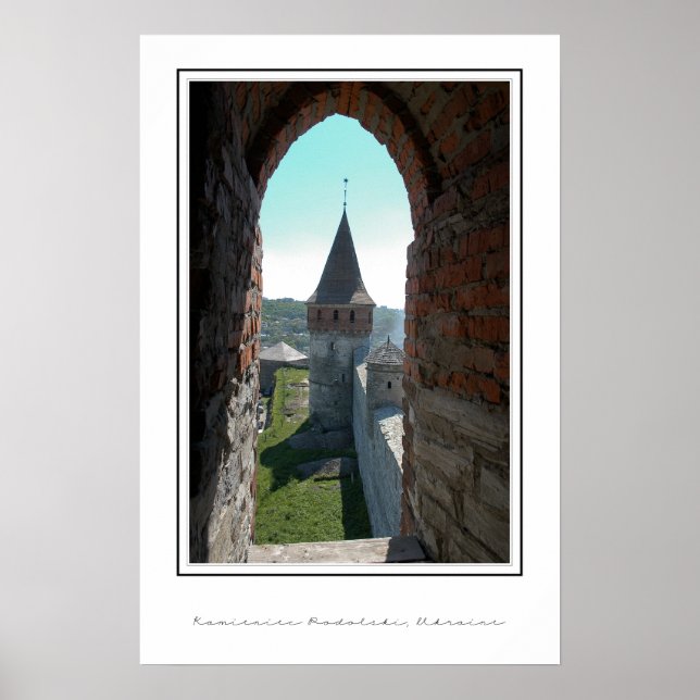 Poster Mur du château, par la fenêtre (Devant)