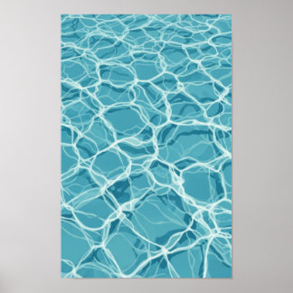 Poster Mur. Eau de piscine.