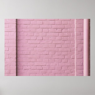 POSTER MUR EN BÉTON ROSE