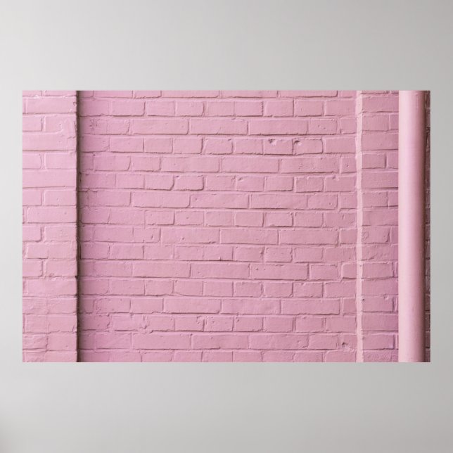 POSTER MUR EN BÉTON ROSE (Devant)