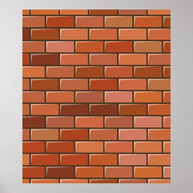 Poster mur en brique (Devant)