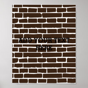 Poster Mur en briques personnalisée