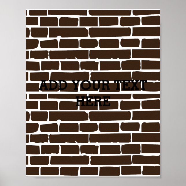 Poster Mur en briques personnalisée (Devant)